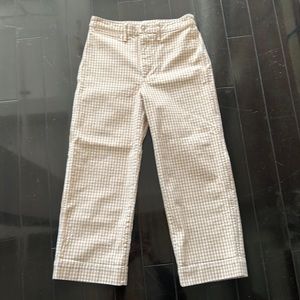MADEWELL Gingham Emmett Wide Leg Crop - 28